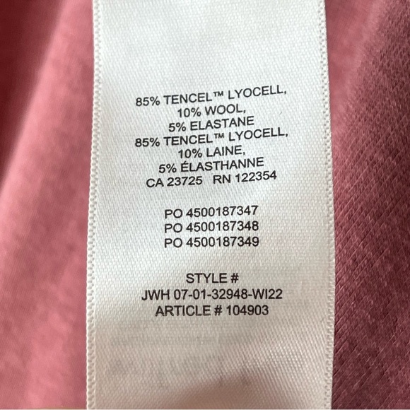 Aritzia Wilfred Free Palermo Longsleeve Rib Size Small In Cinder Pink Crew Neck - Picture 11 of 14